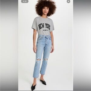 Agolde Distressed Riley Crop Jeans Size 24